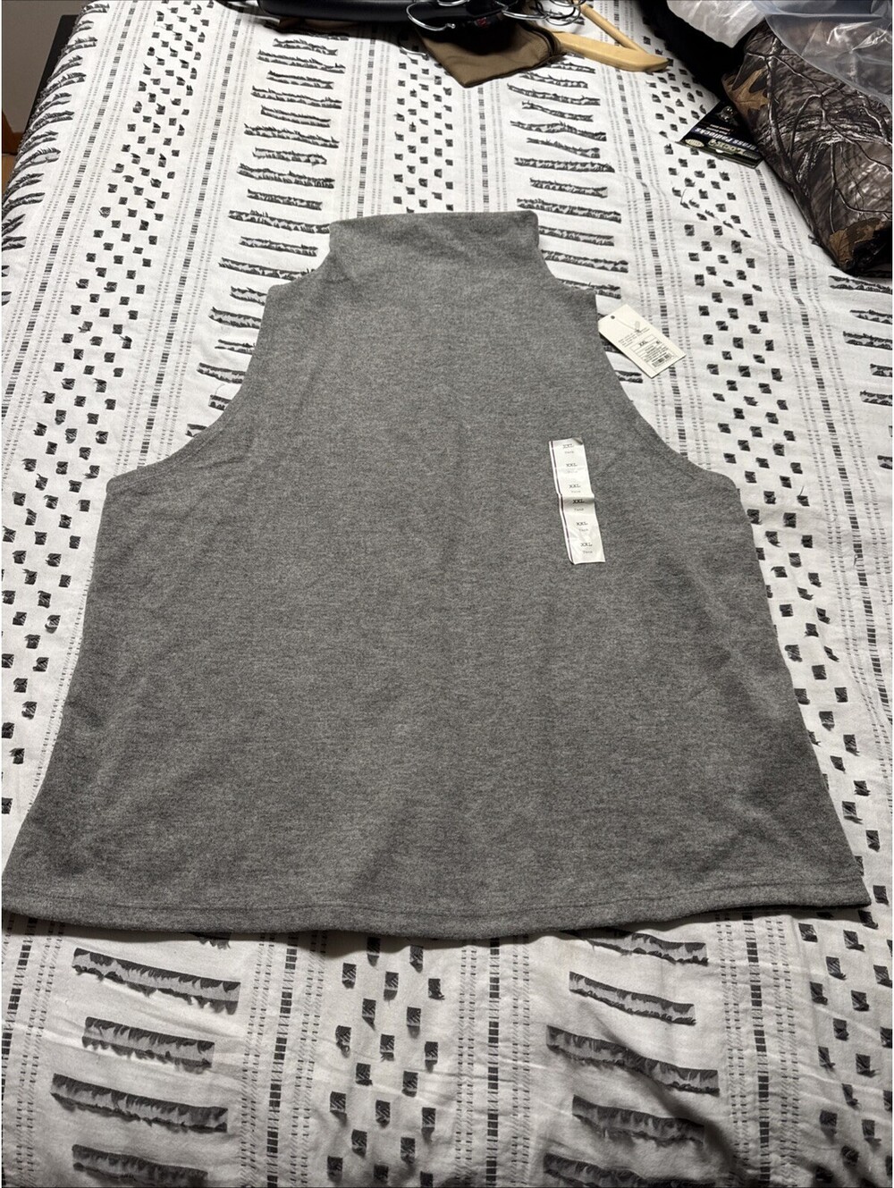 A New Day Gray Mock Neck Sleeveless Sweater NWT XXL
